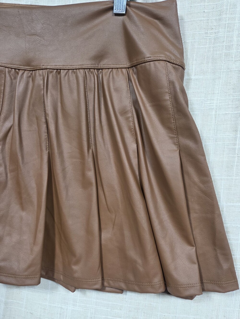 Offline by Aerie Faux Leather Pleated Skort (Brown/Camel) - Size XL - Worn Once - Picture 11 of 12